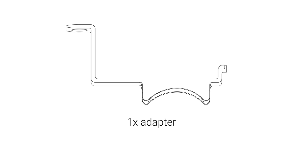 Adapter with mounting screw